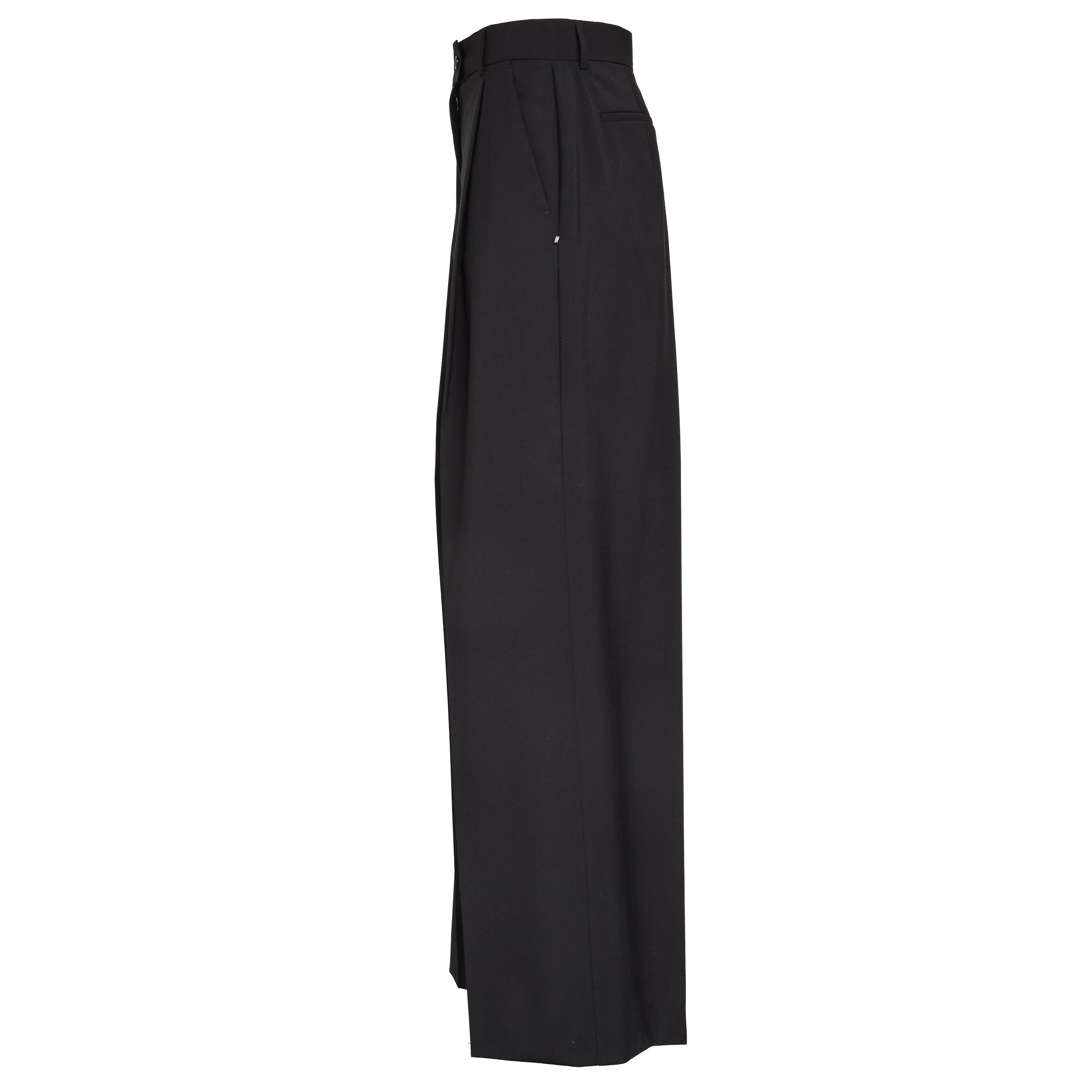 Oversized Black Wool Trousers