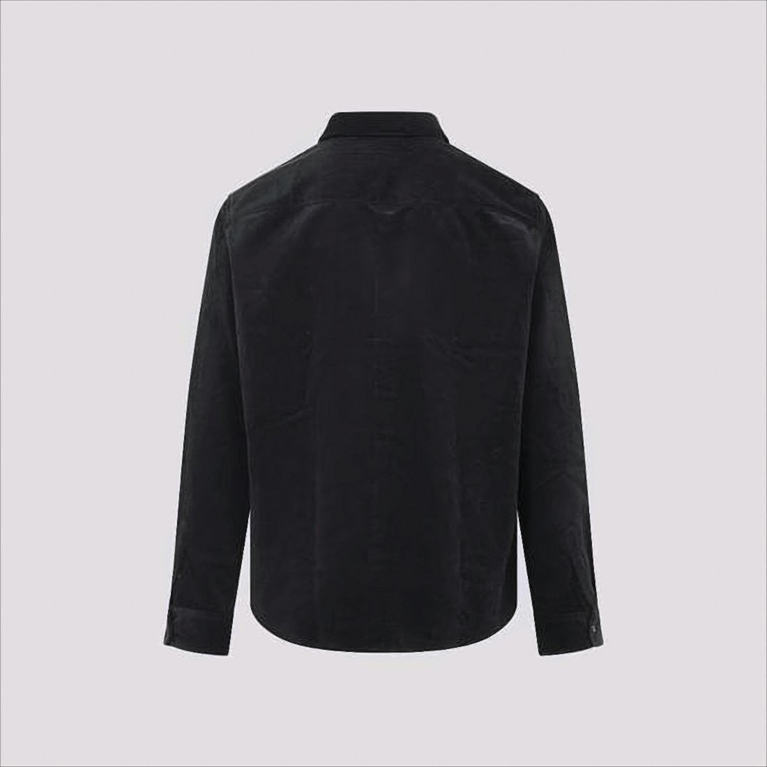 Long-Sleeve Corduroy Shirt with Classic Collar