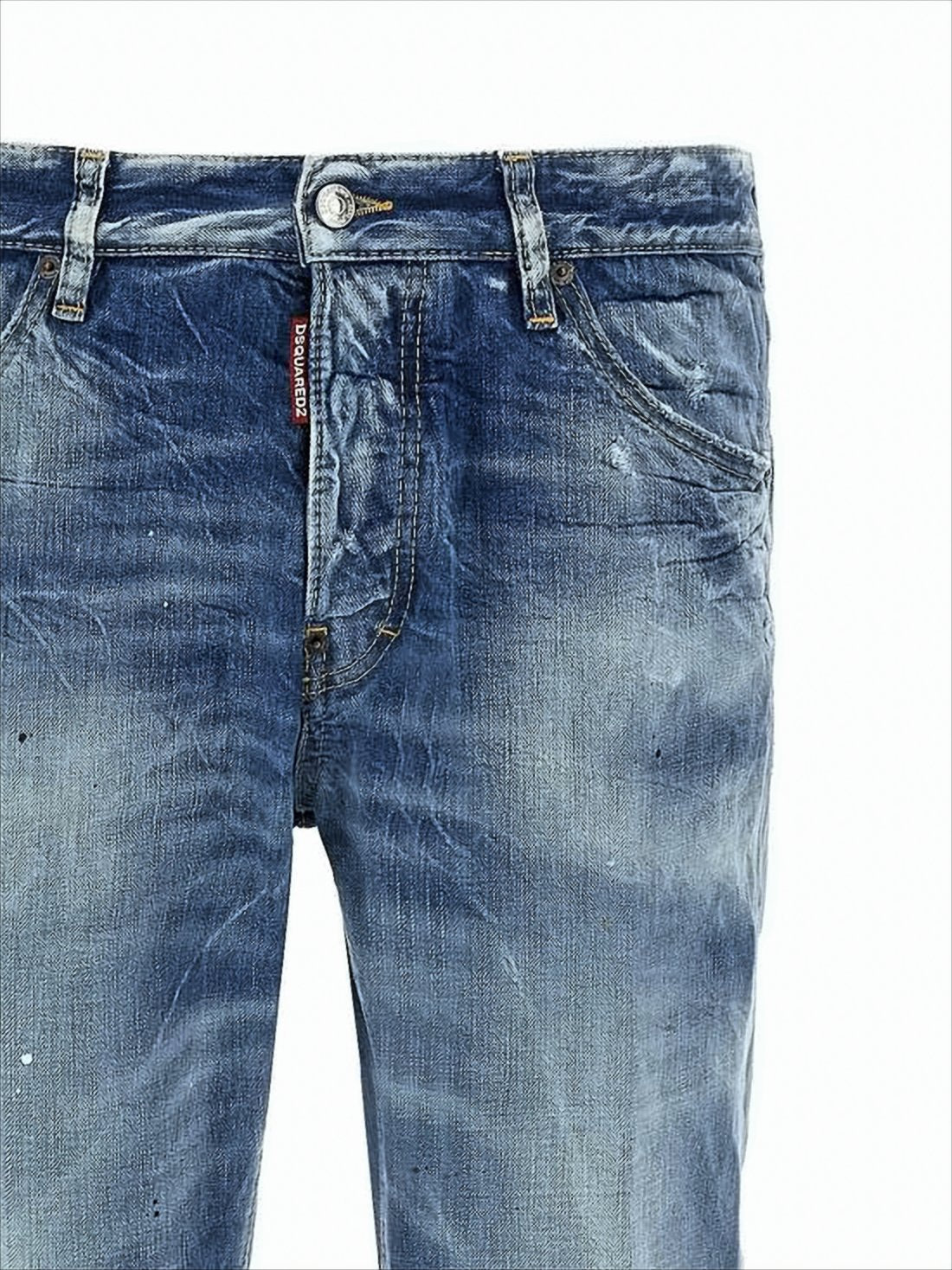 Distressed Blue Denim Pants