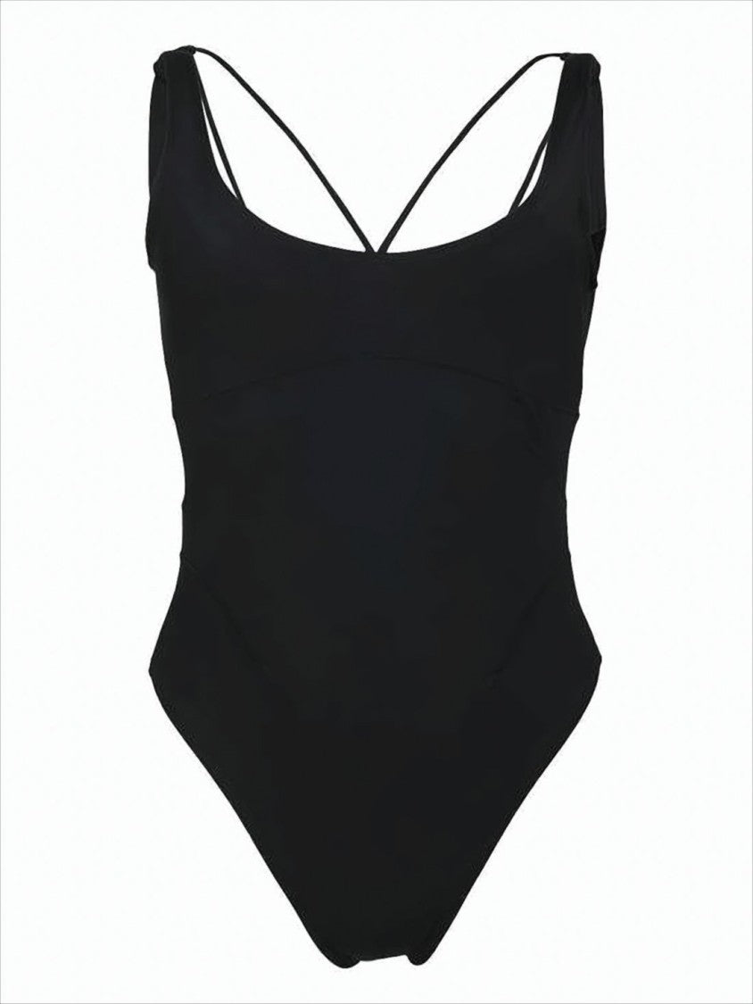 Minimalist One-Piece Swimsuit With Crossback Straps