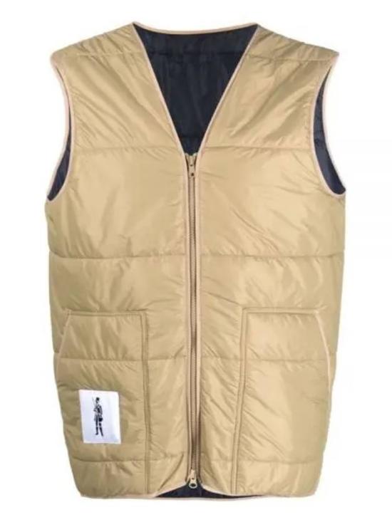 Quilted Sleeveless Vest with Front Zipper and Pockets