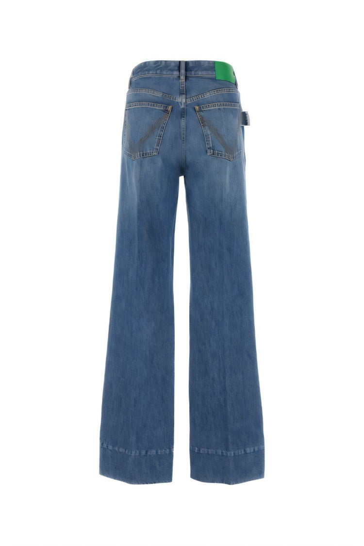 Wide-Leg Denim Trousers with Classic Aesthetic