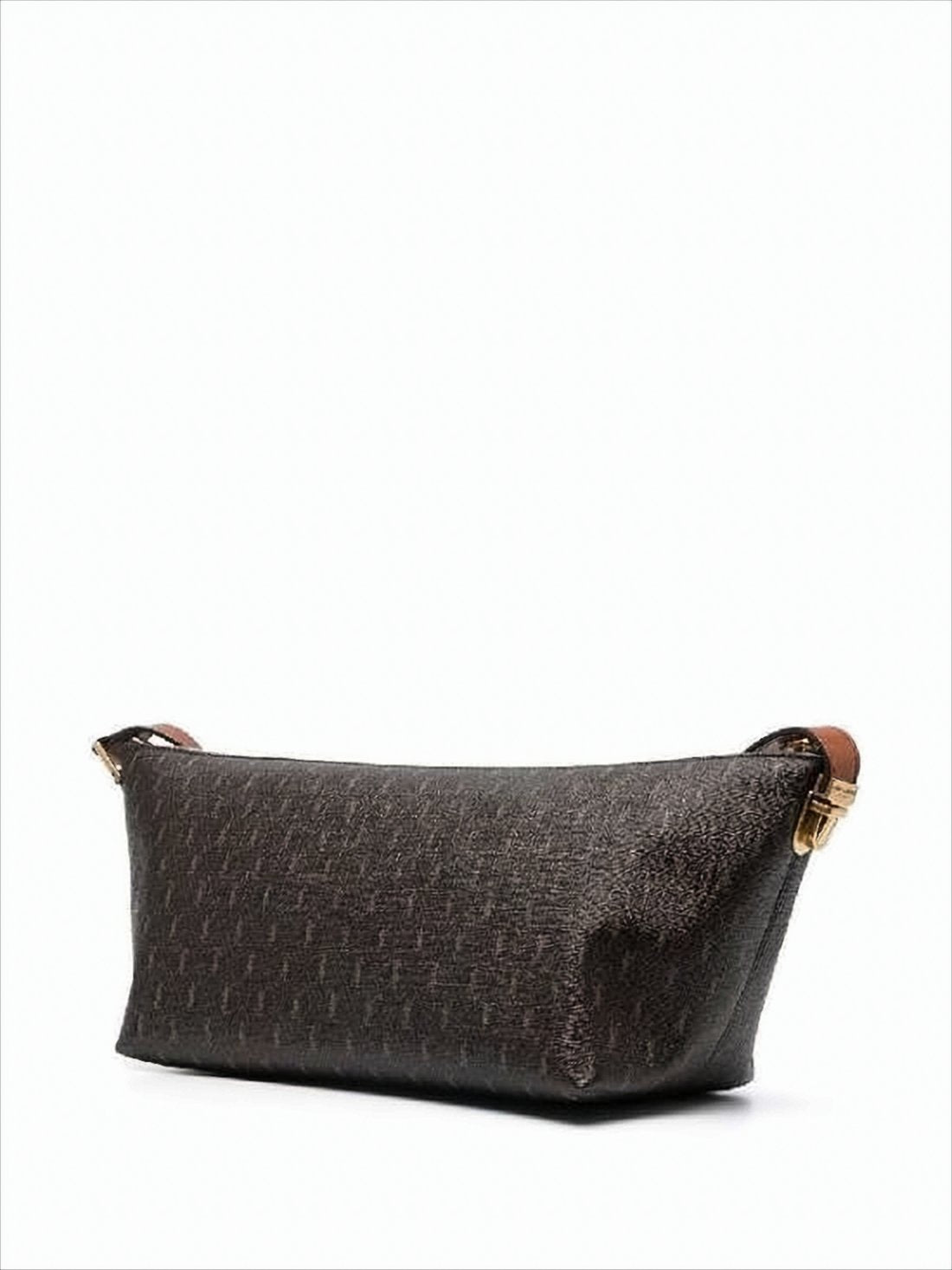 Structured Monogram Crossbody Bag with Gold-tone Hardware