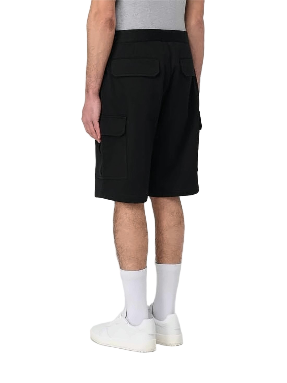 Tailored Black Shorts with Cargo Pockets
