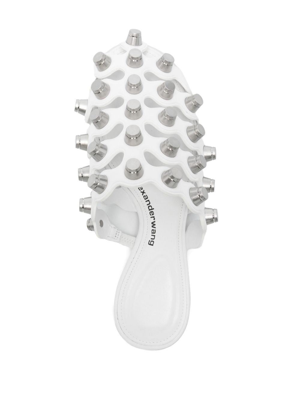 White Rexa Cage Slides With Cut-Out Design