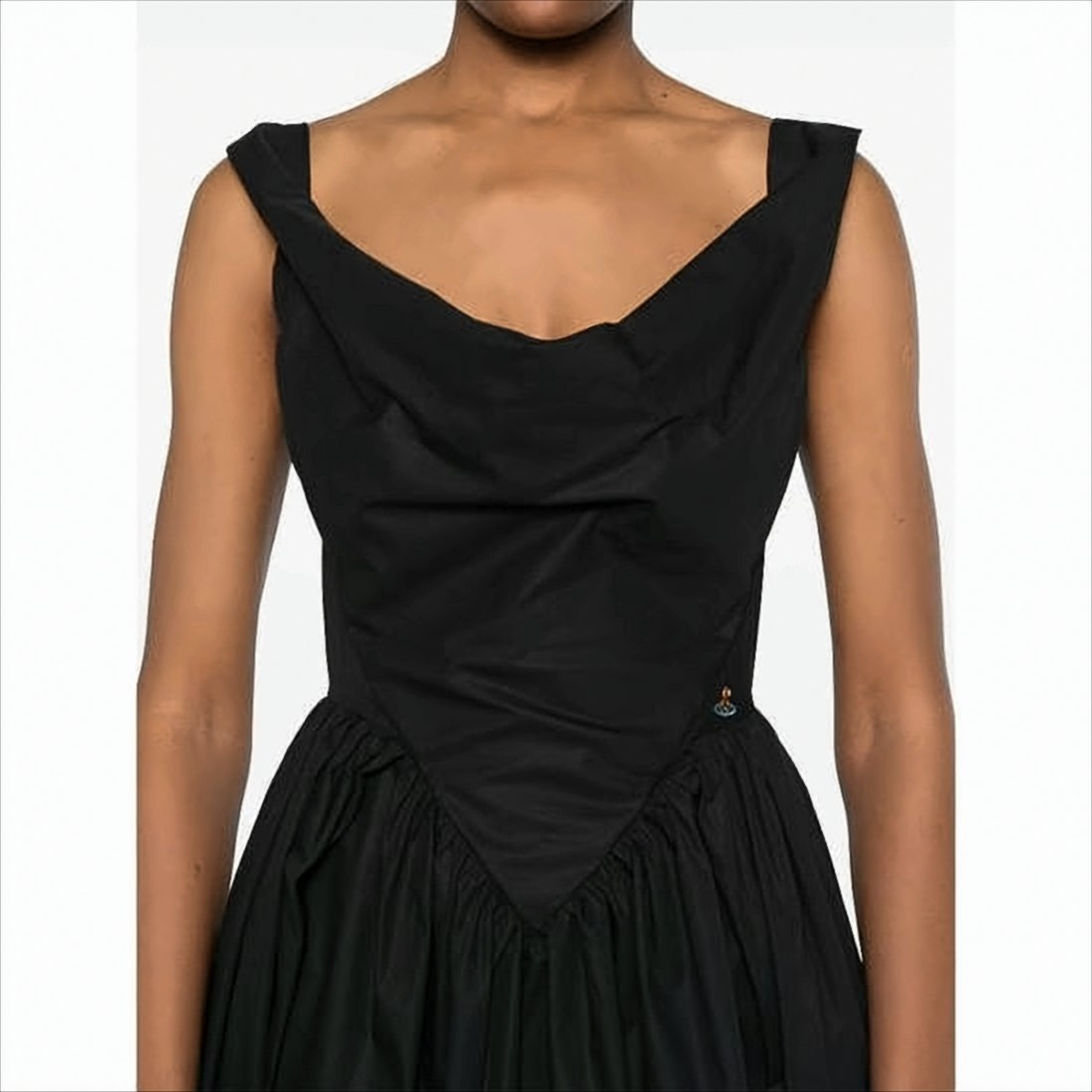 Draped Neckline Mini Dress