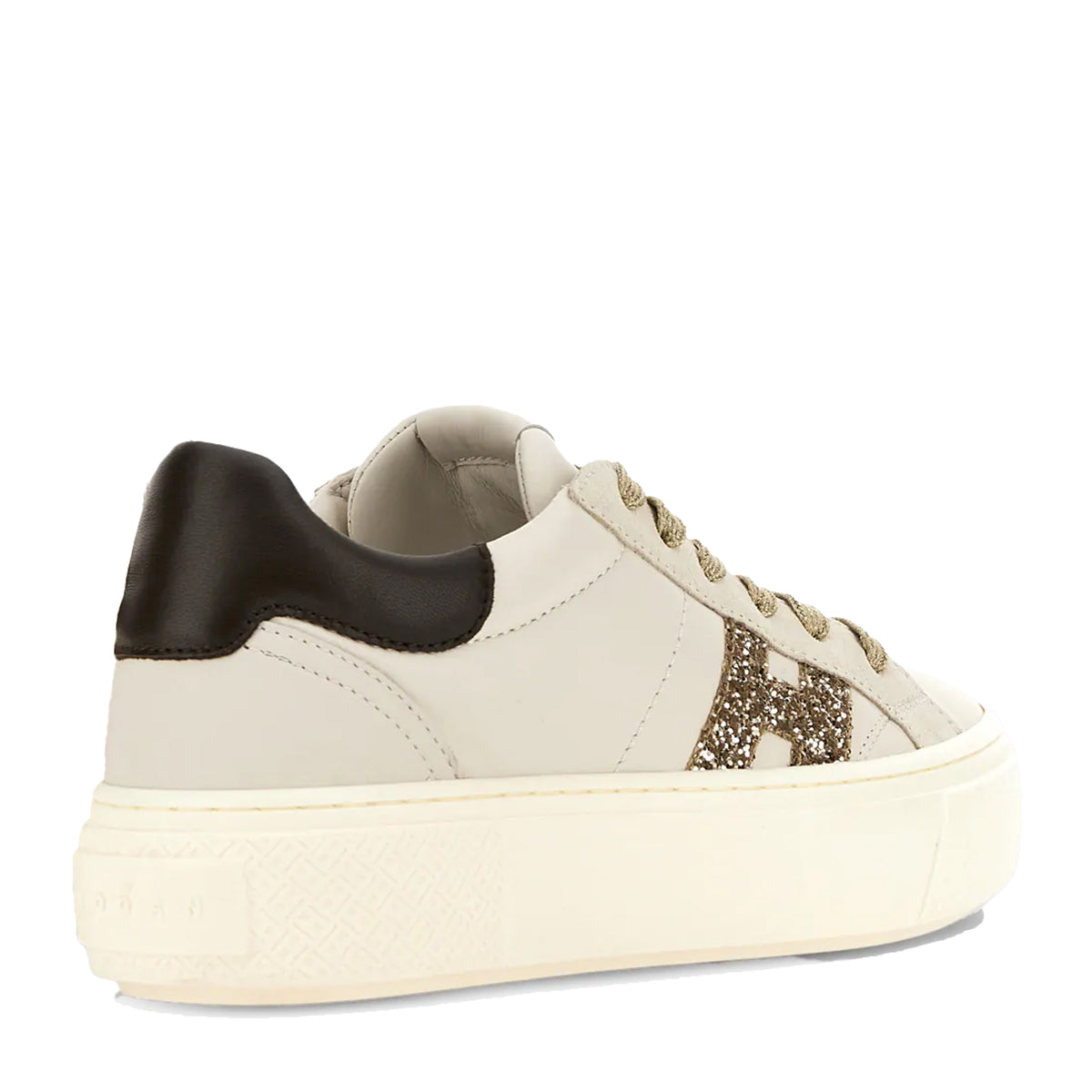 White And Black Leather Sneakers