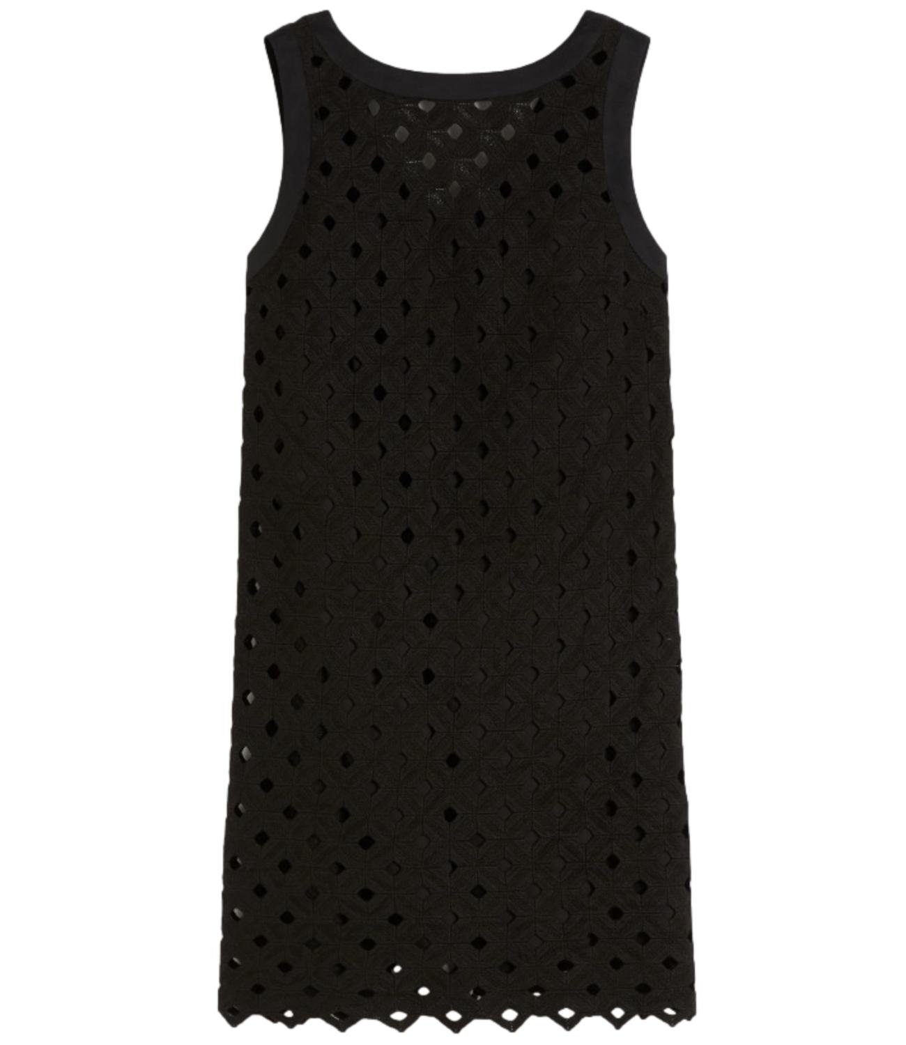 Black Cotton Blend Beach Dress