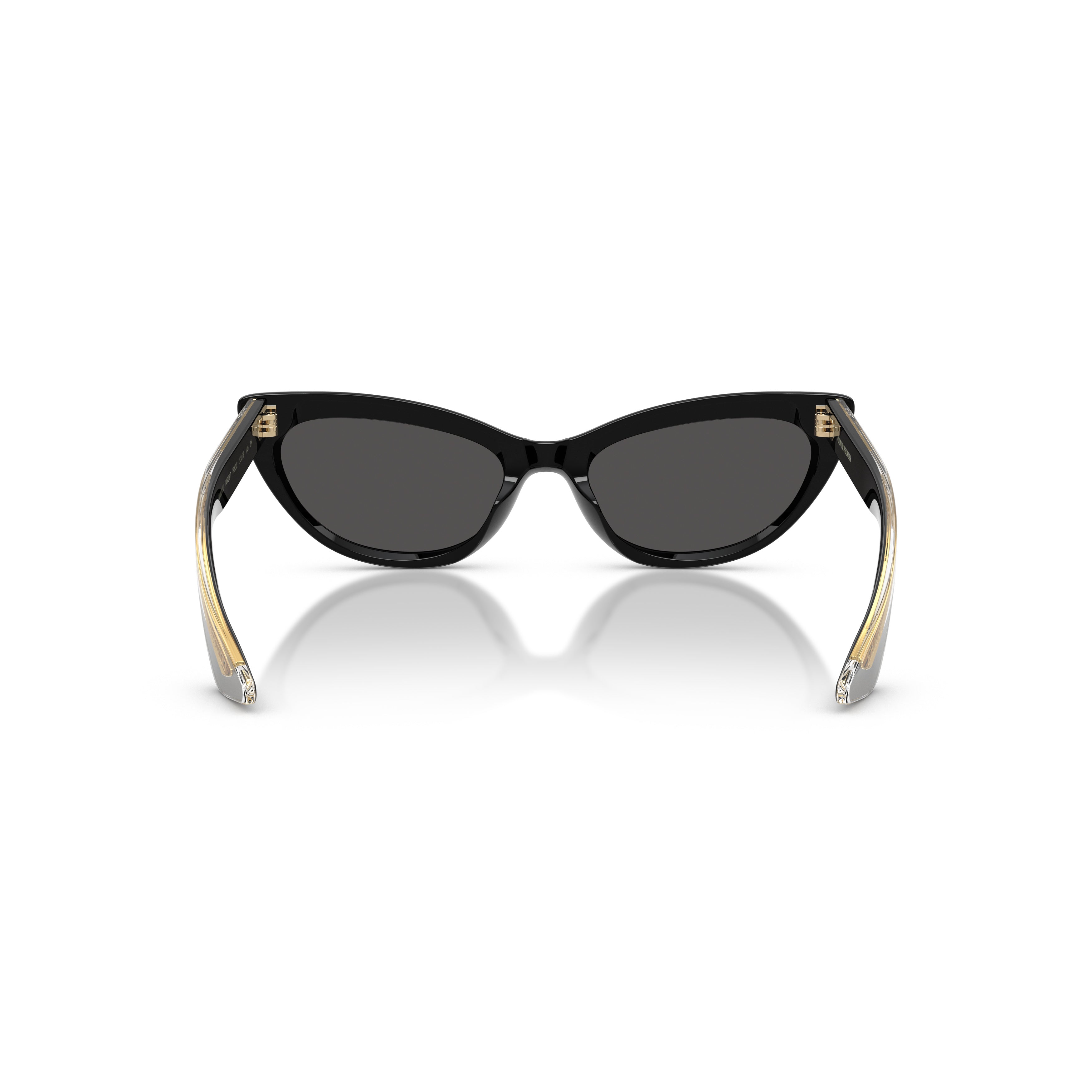 0ov5621su Cat-Eye Sunglasses with Glossy Black Acetate Frame