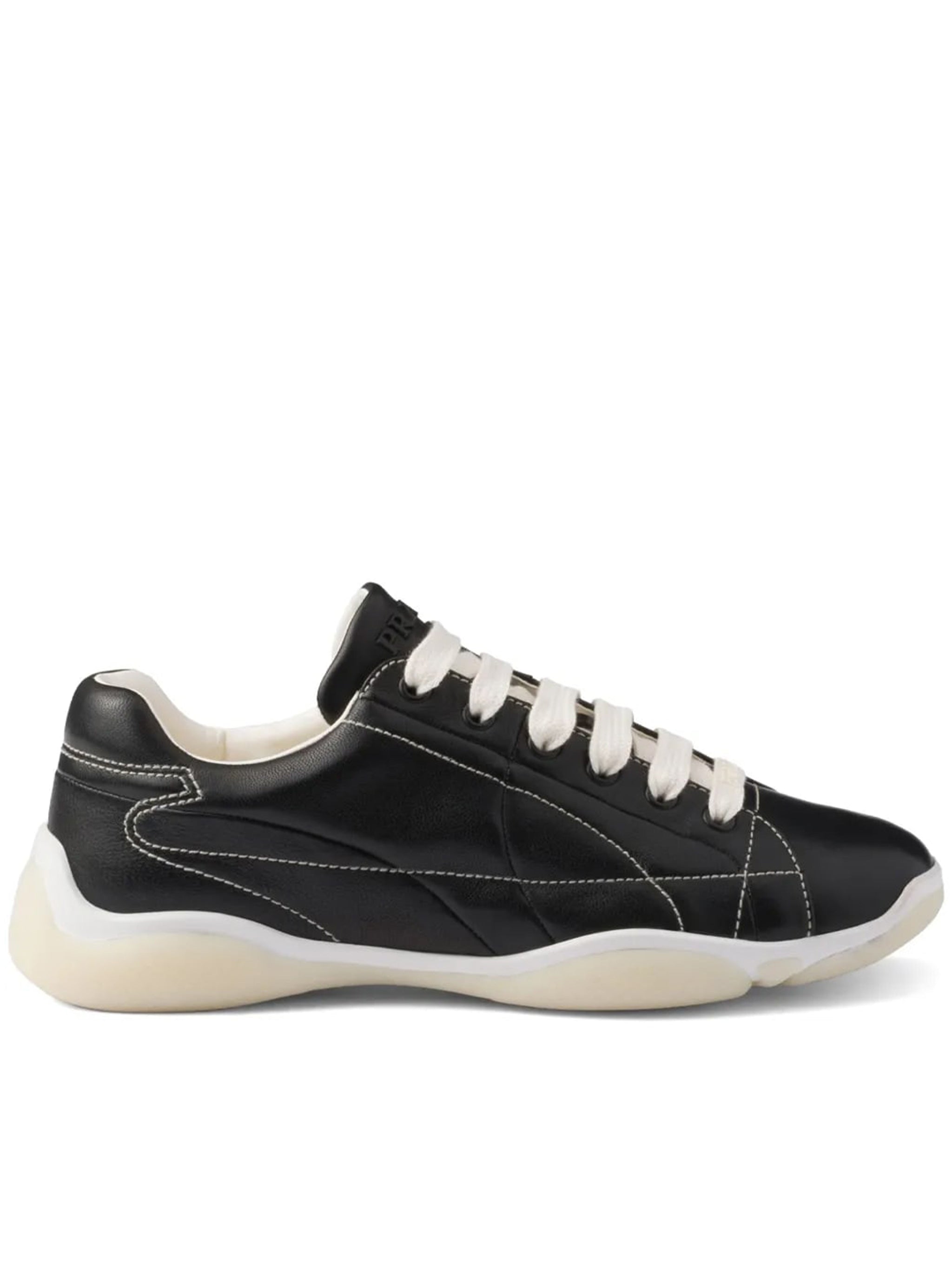 Spin Nappa Leather Geometric Sneakers