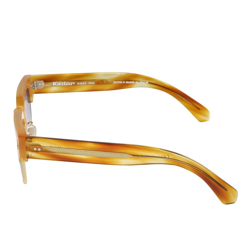 Tobako Cm Translucent Amber-Brown Rectangular Sunglasses
