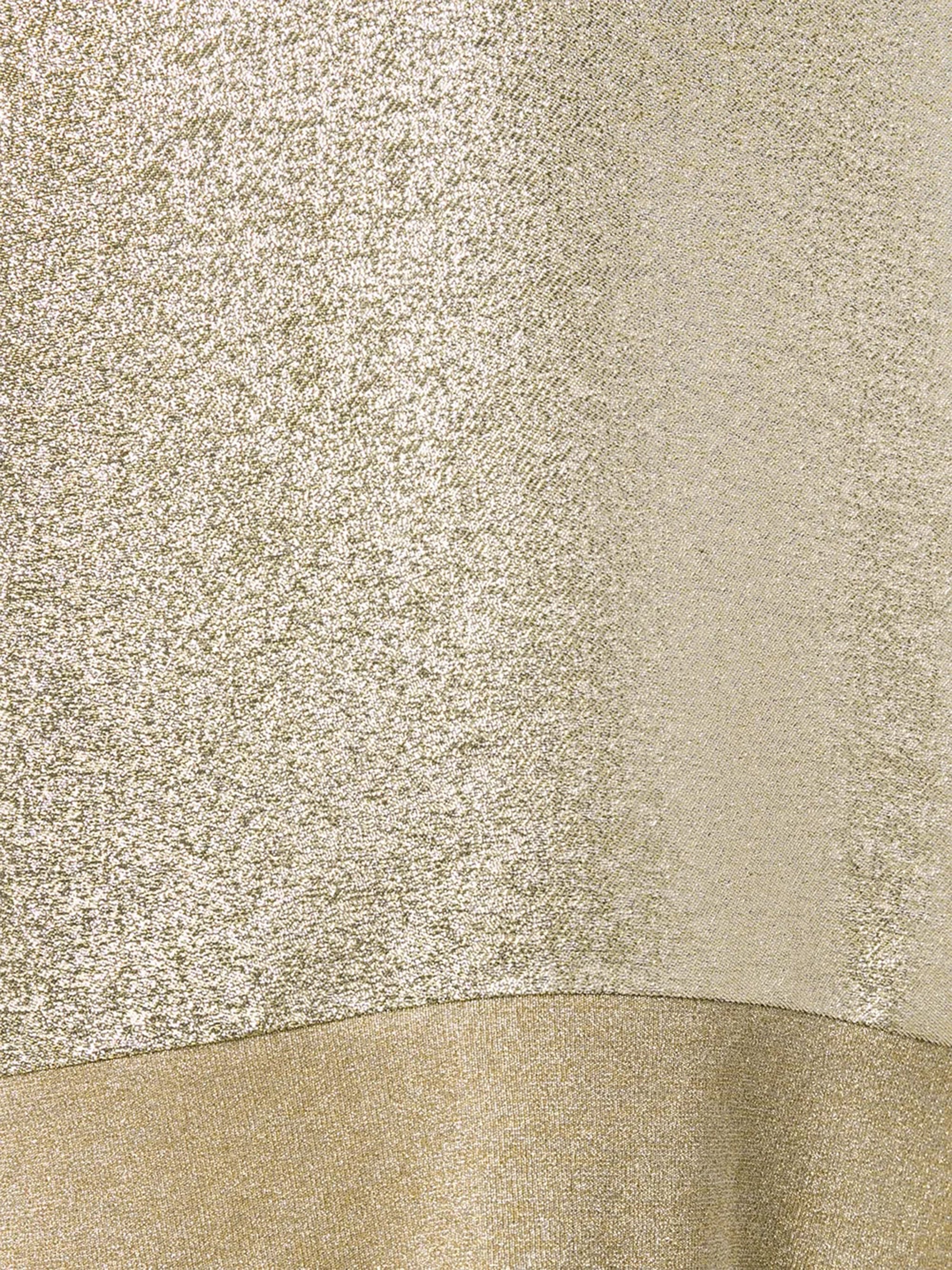 Gold Boxy Metallic Metallic Sweater