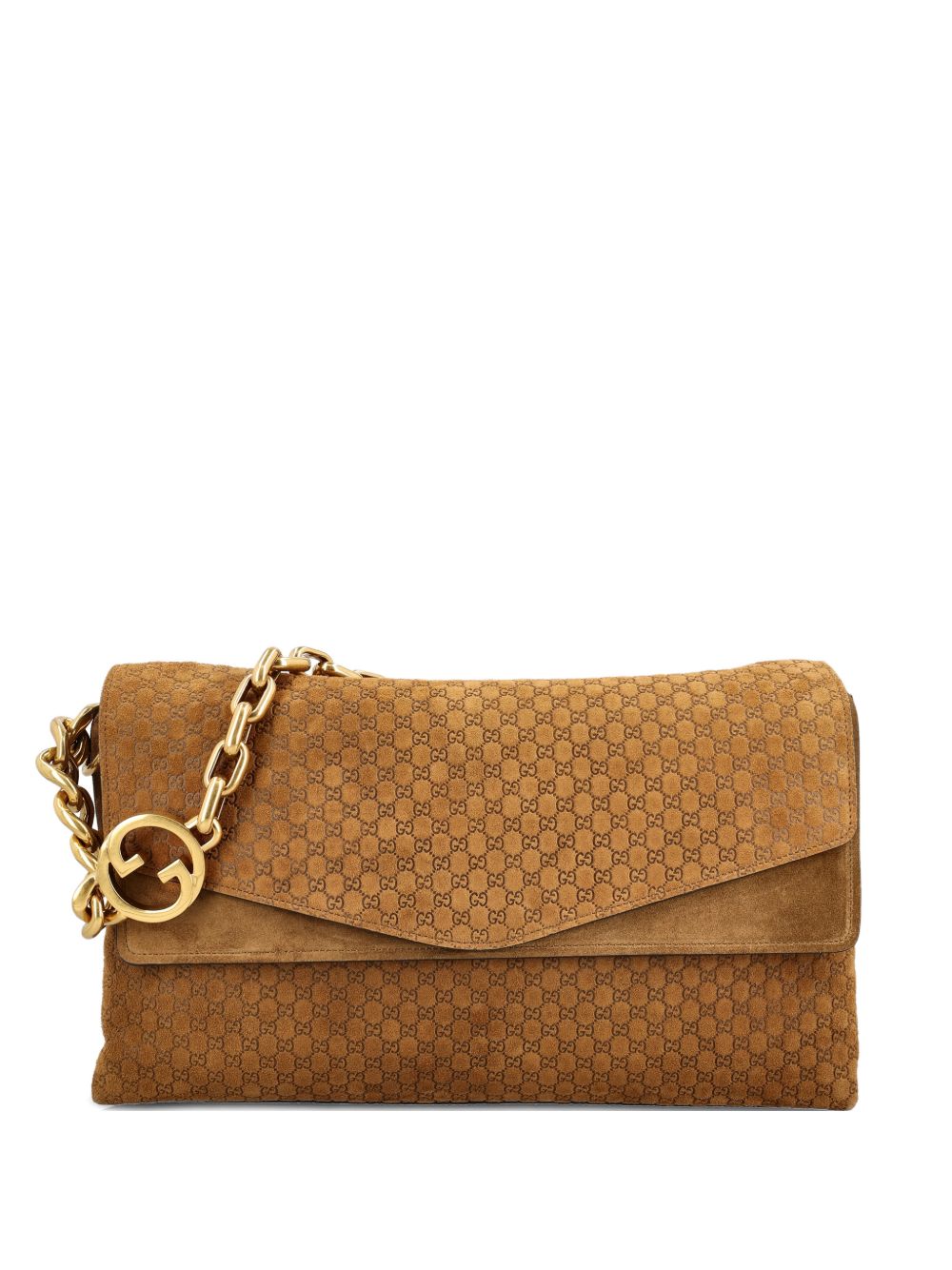 Rectangular Shoulder Bag With Textured Calfskin