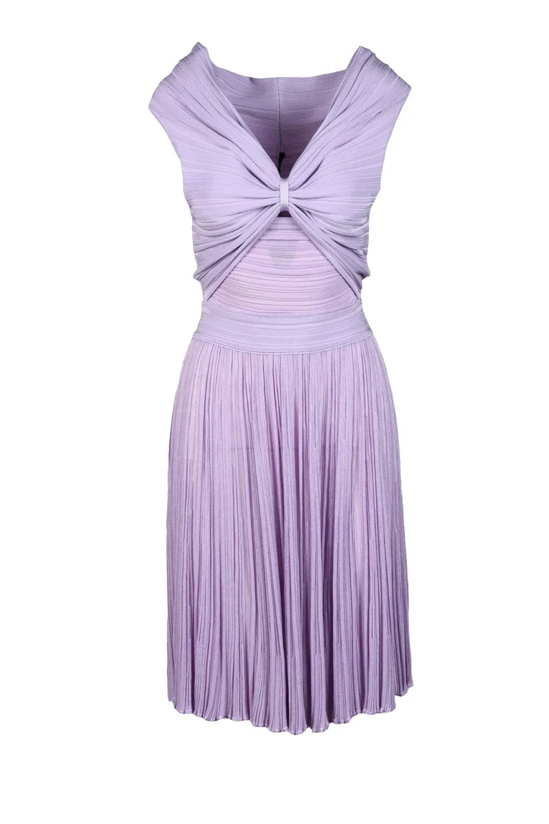 Knit Dress Viscose Elastane - Purple