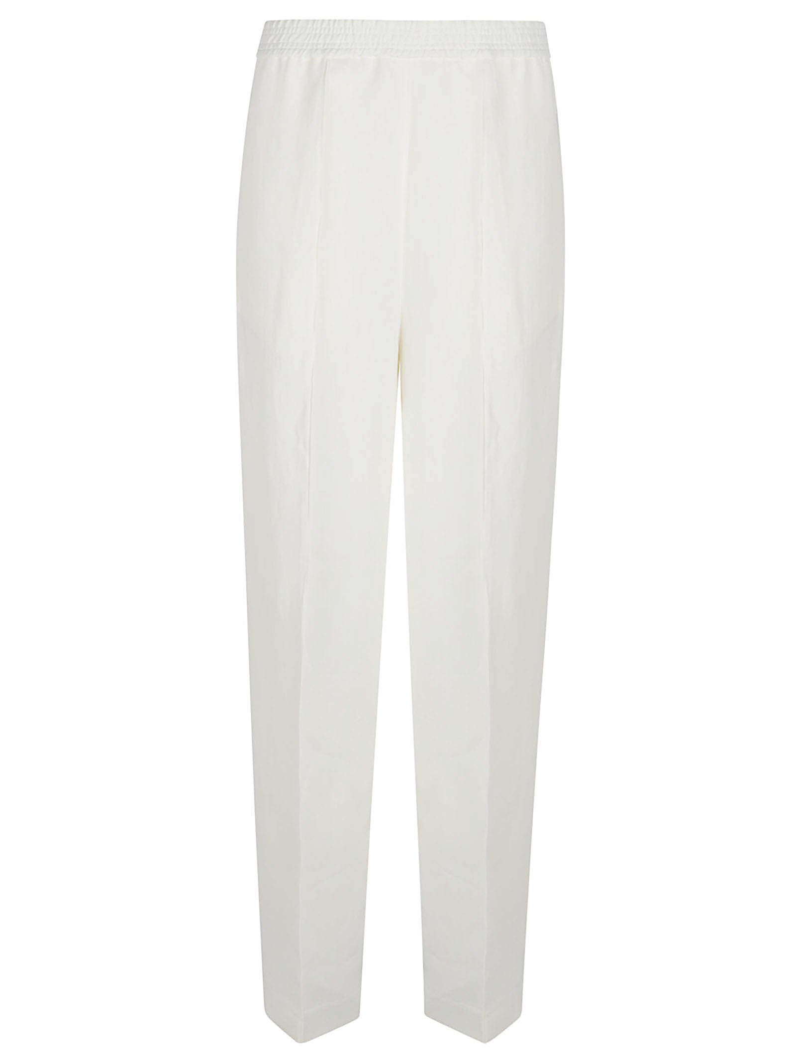 Relaxed-Fit Straight Leg Trousers with Subtle Front Creases