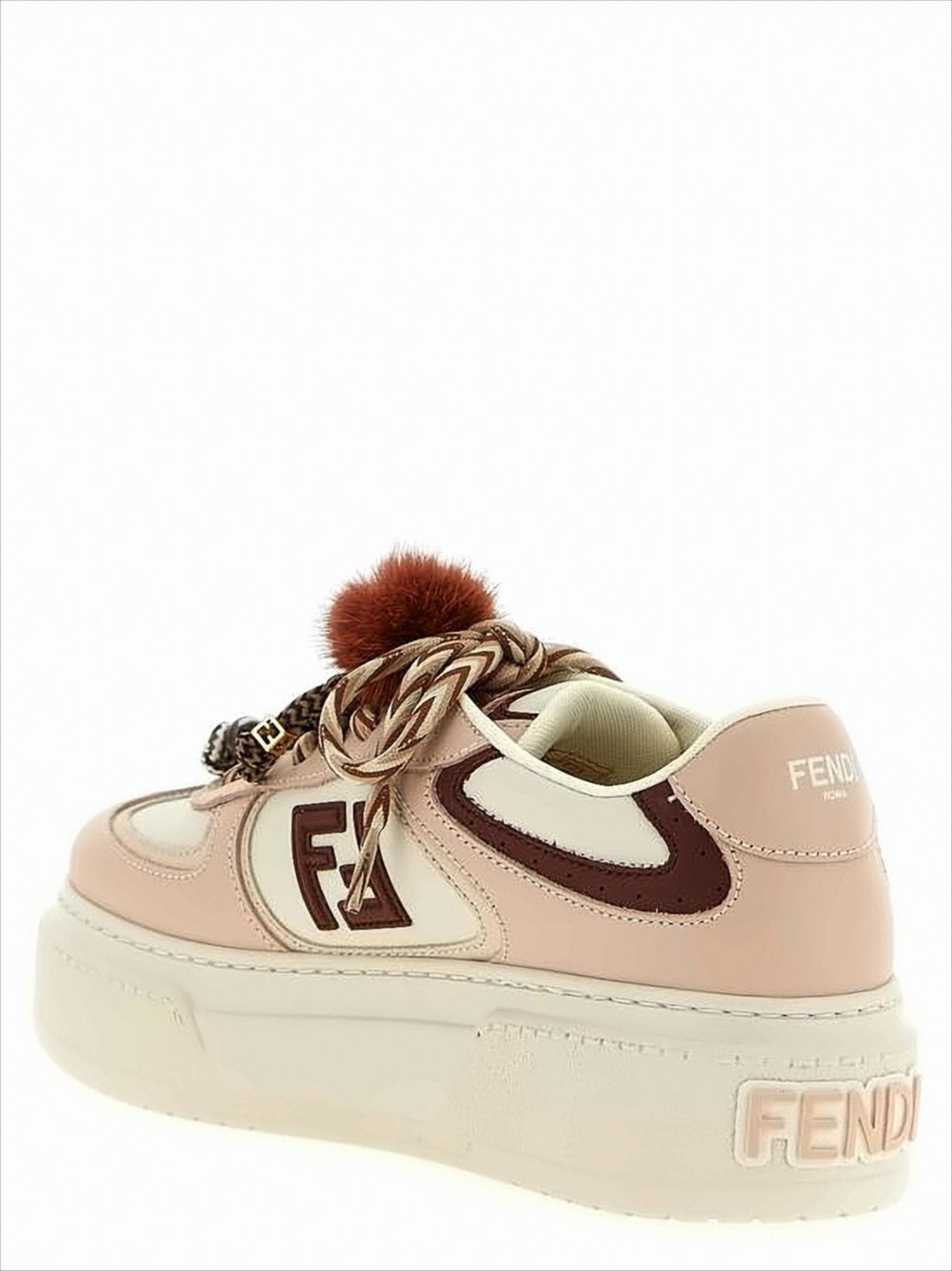 Chunky White Sole Sneakers with Braided Laces