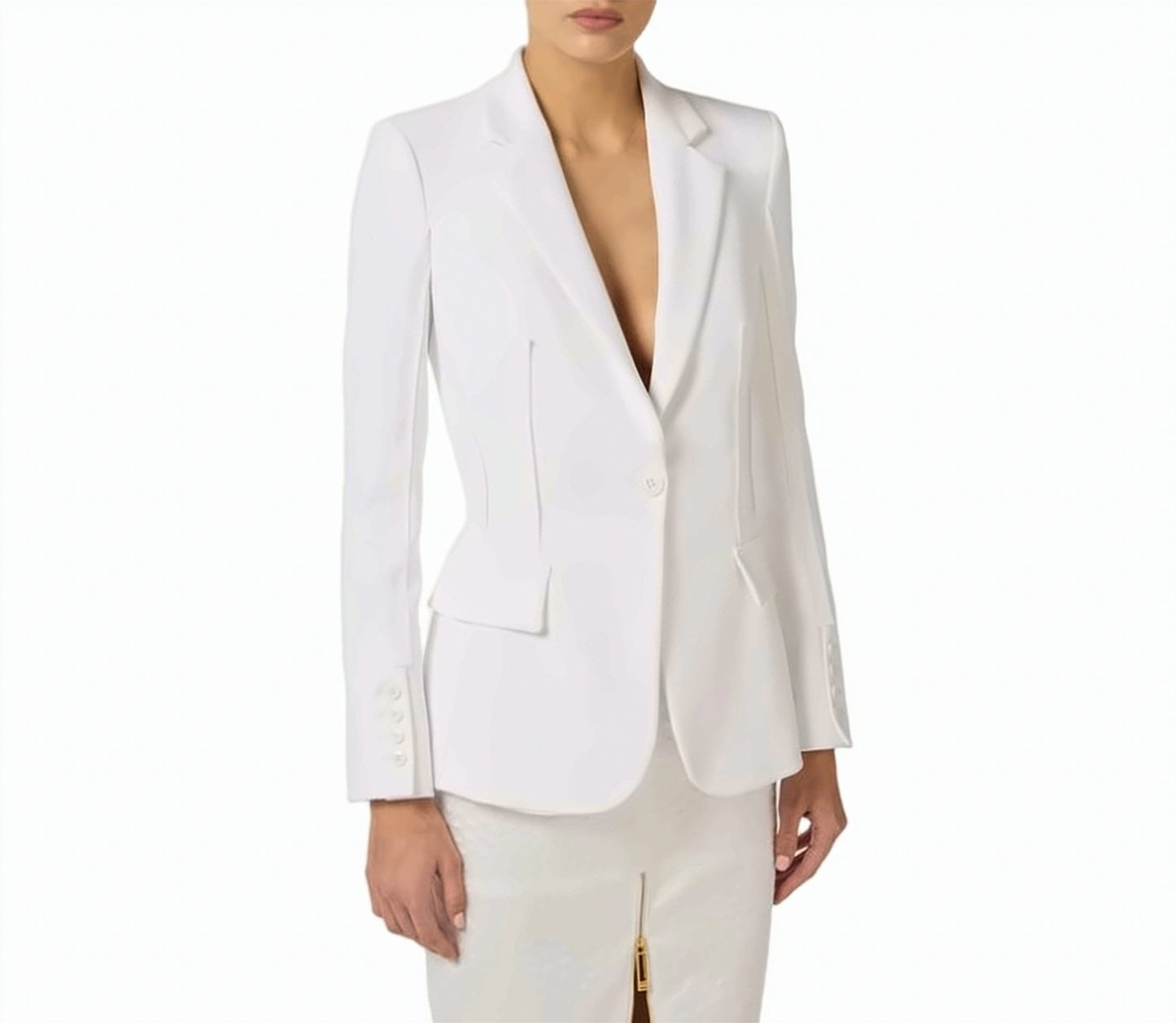 Stretch Crepe Structured Jacket