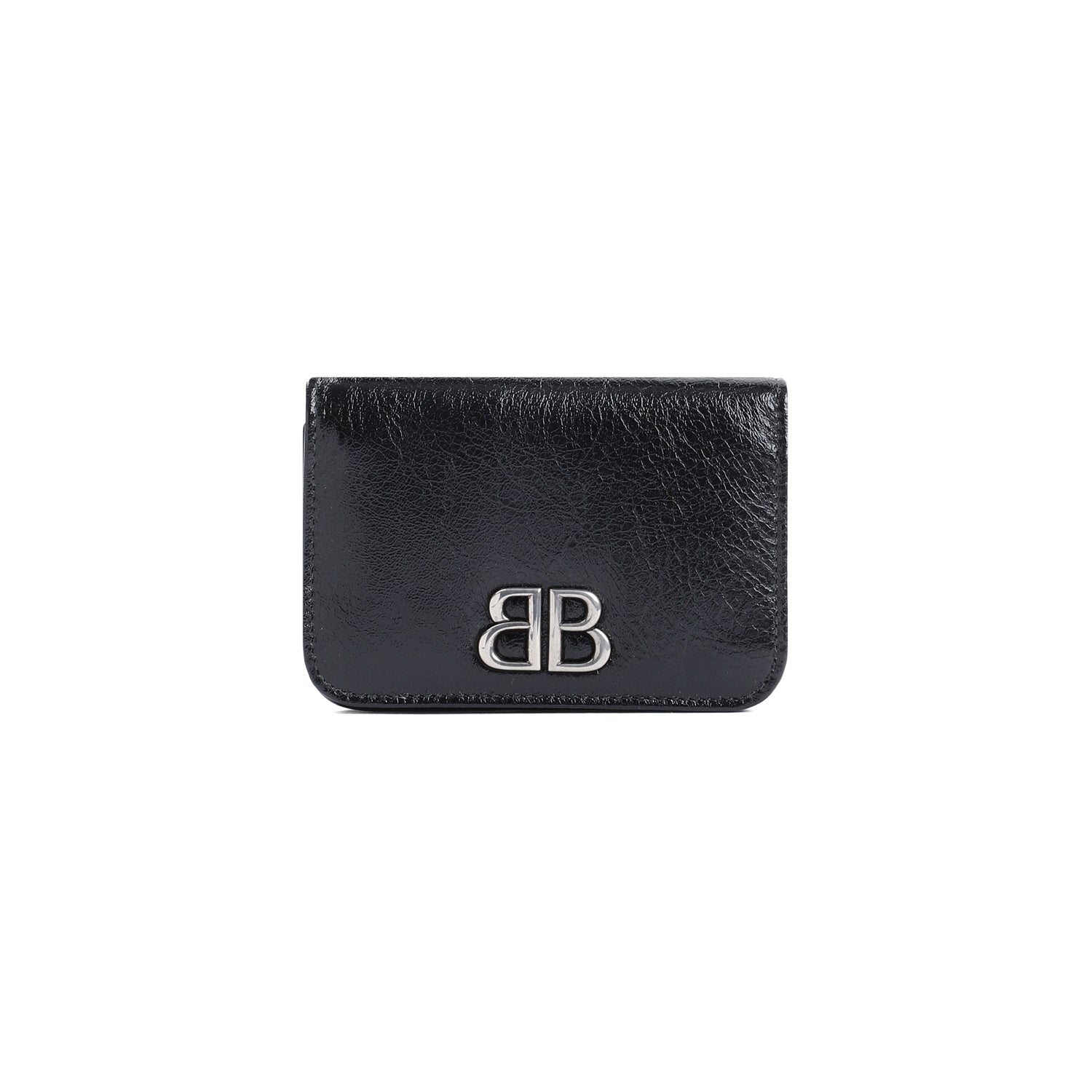 Monaco Fla Ca Hol Black Lamb Leather Credit Card Case
