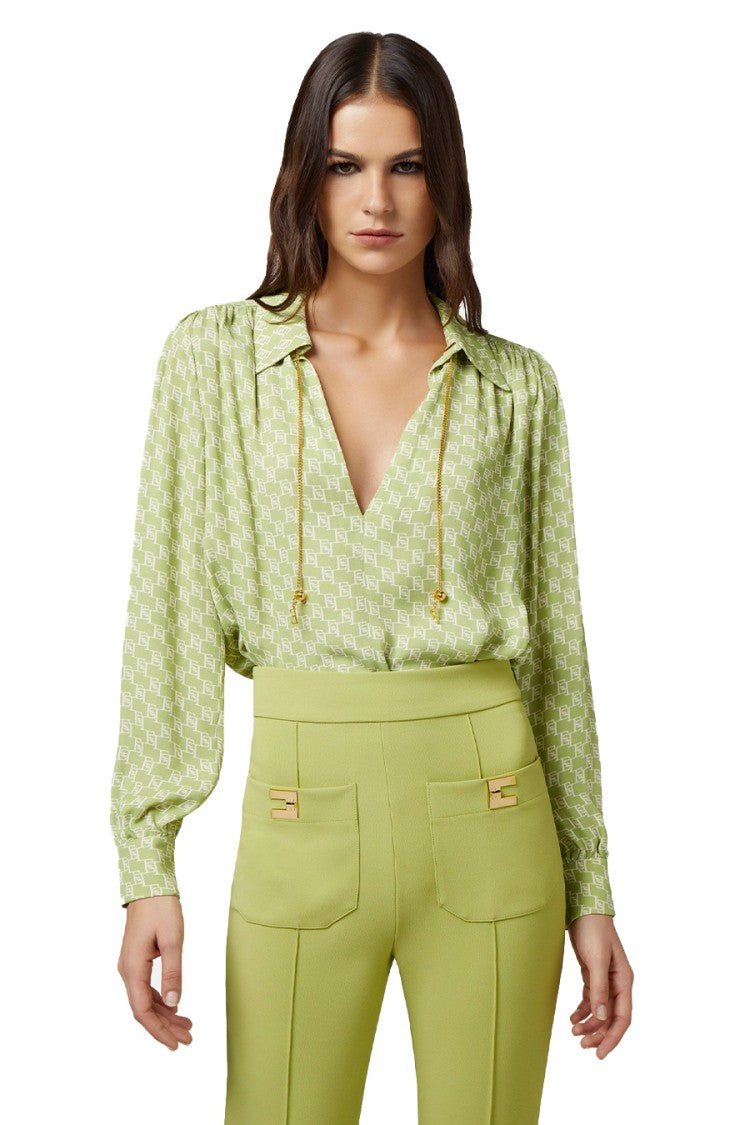 Long Sleeve Shirt With Signature Detailing And Neckline