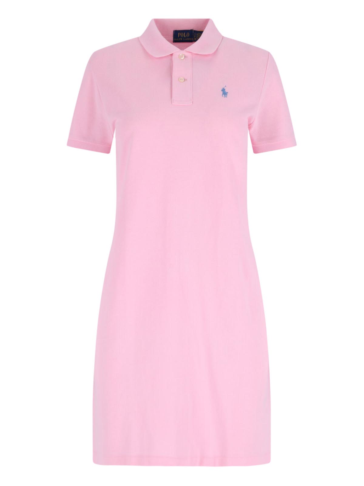 Pink Mini Cotton Polo Dress