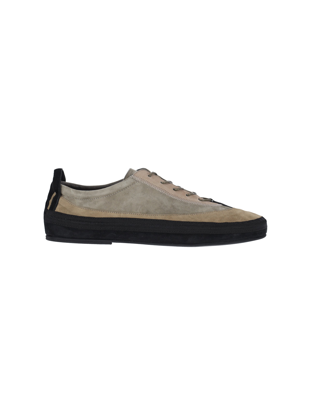 Grey Heitt Suede Rounded Toe Sneakers