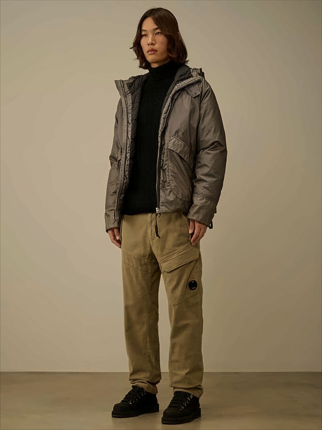 Relaxed Fit Moleskin Stretch Cargo Pants