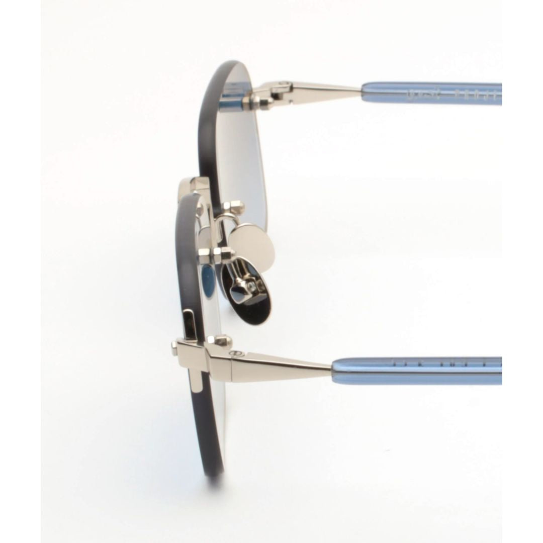Domsa Metal Frame Sunglasses with Blue-Tinted Lenses