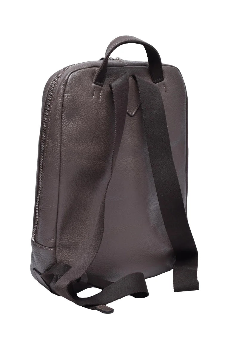 Leather Backpack - Military Green