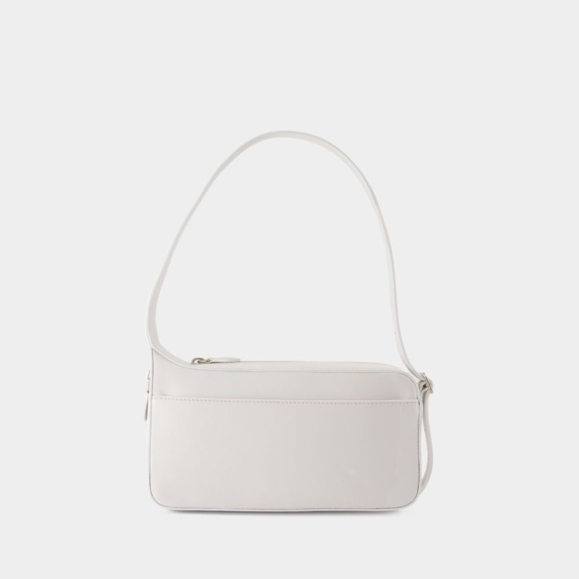 One Racer Baguette Shoulder Bag - Leather - White