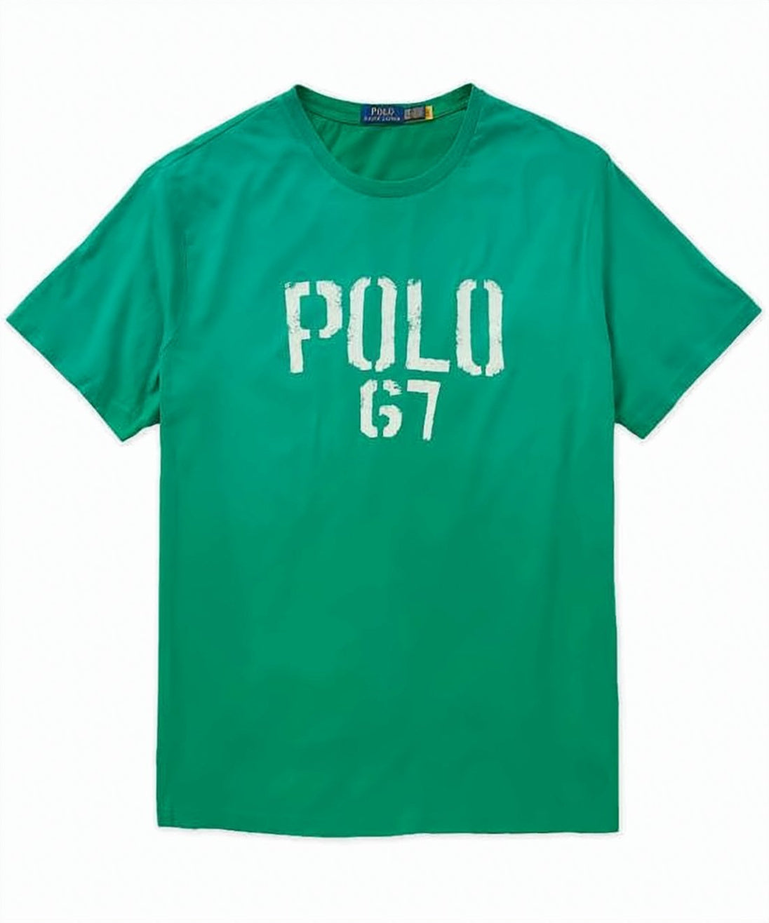 Distressed POLO 67 Print Short-Sleeved T-Shirt