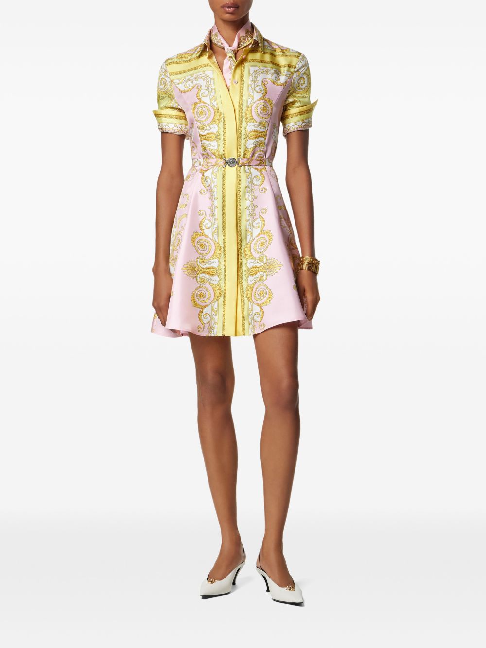 Mini Dress With Baroque Print