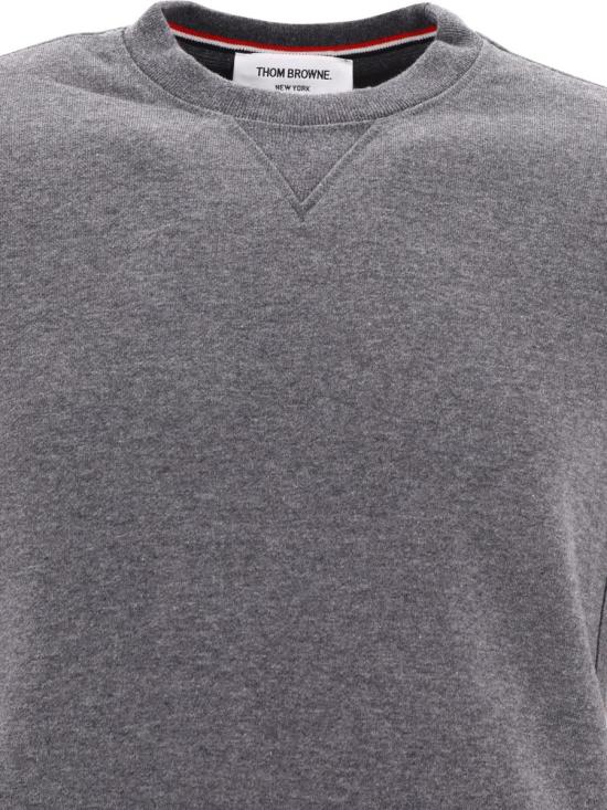 Crewneck Sweatshirt with Iconic Four-Bar Stripes