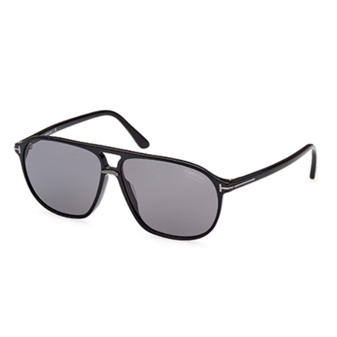 Ft1026-N Aviator-Inspired Black Acetate Sunglasses