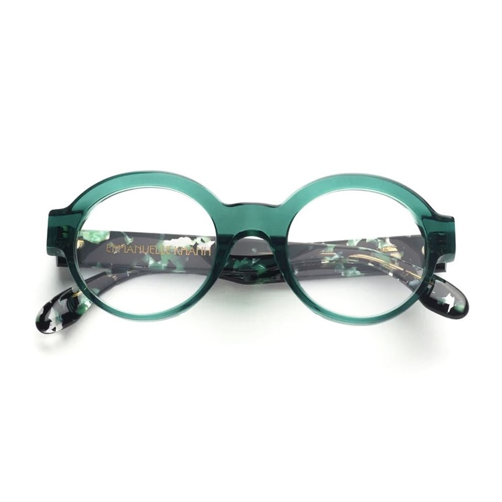 Ek 1502 Round Green Acetate Optical Frames