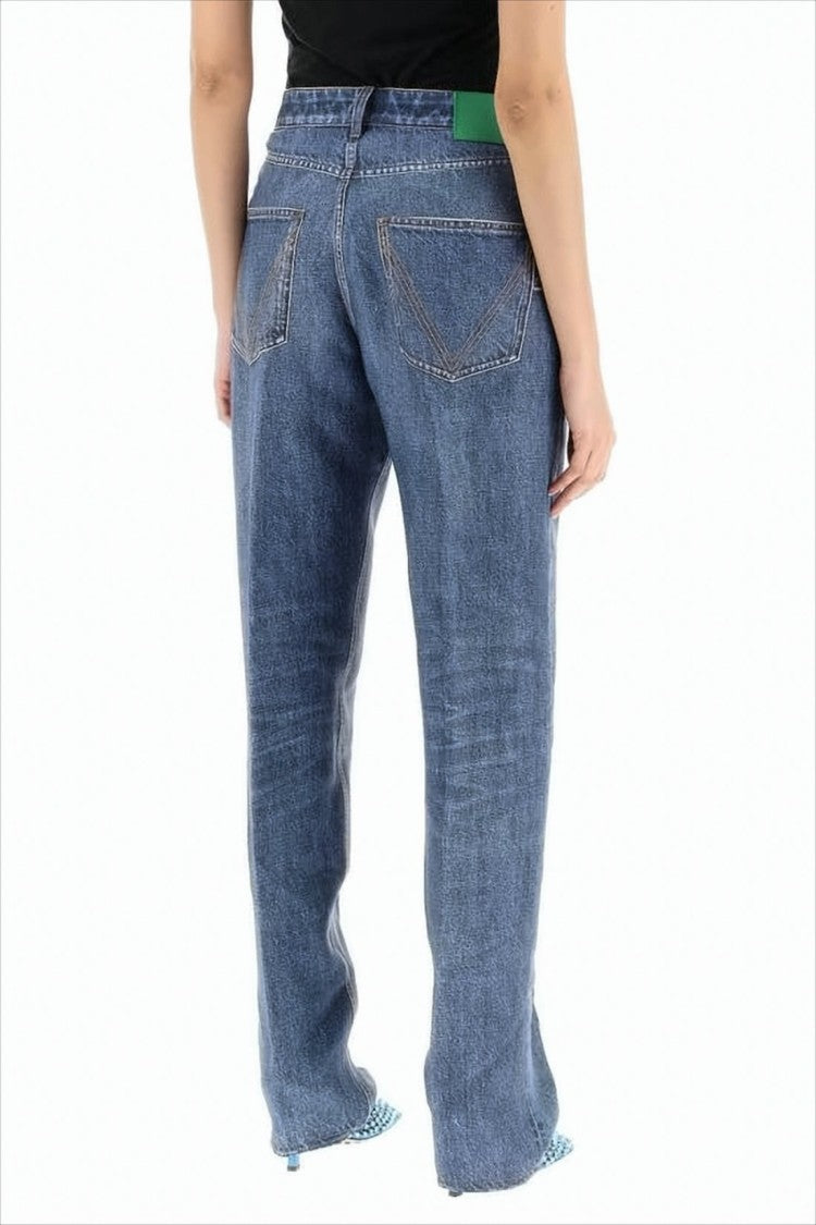 Straight-Leg Pants with Classic Denim Aesthetic