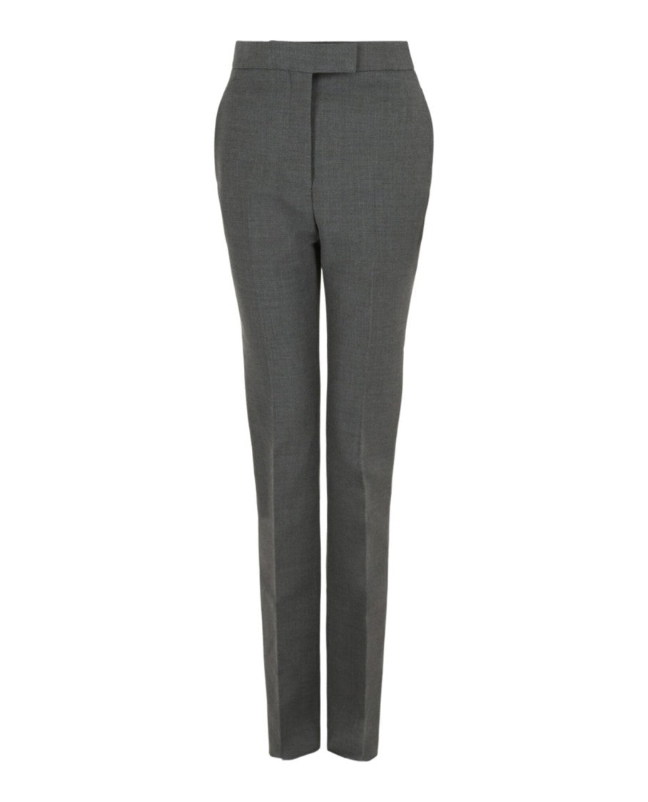 Straight Leg Wool Trousers