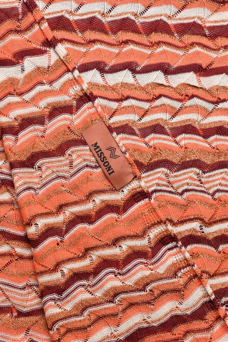 Cotton Viscose Polyamide Scarf - Orange