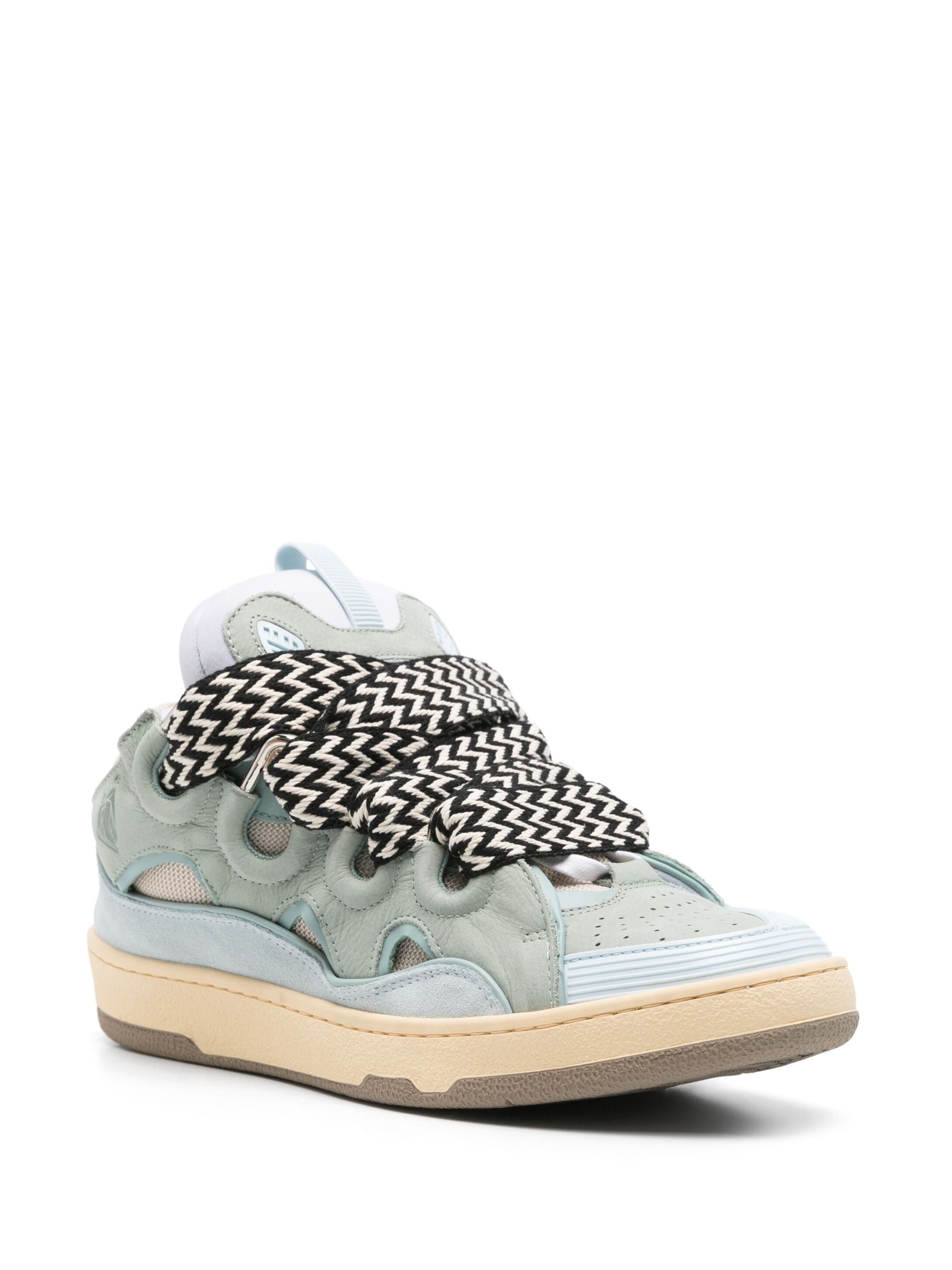 Beige Curb Sneakers 90s-Inspired Suede Sneakers