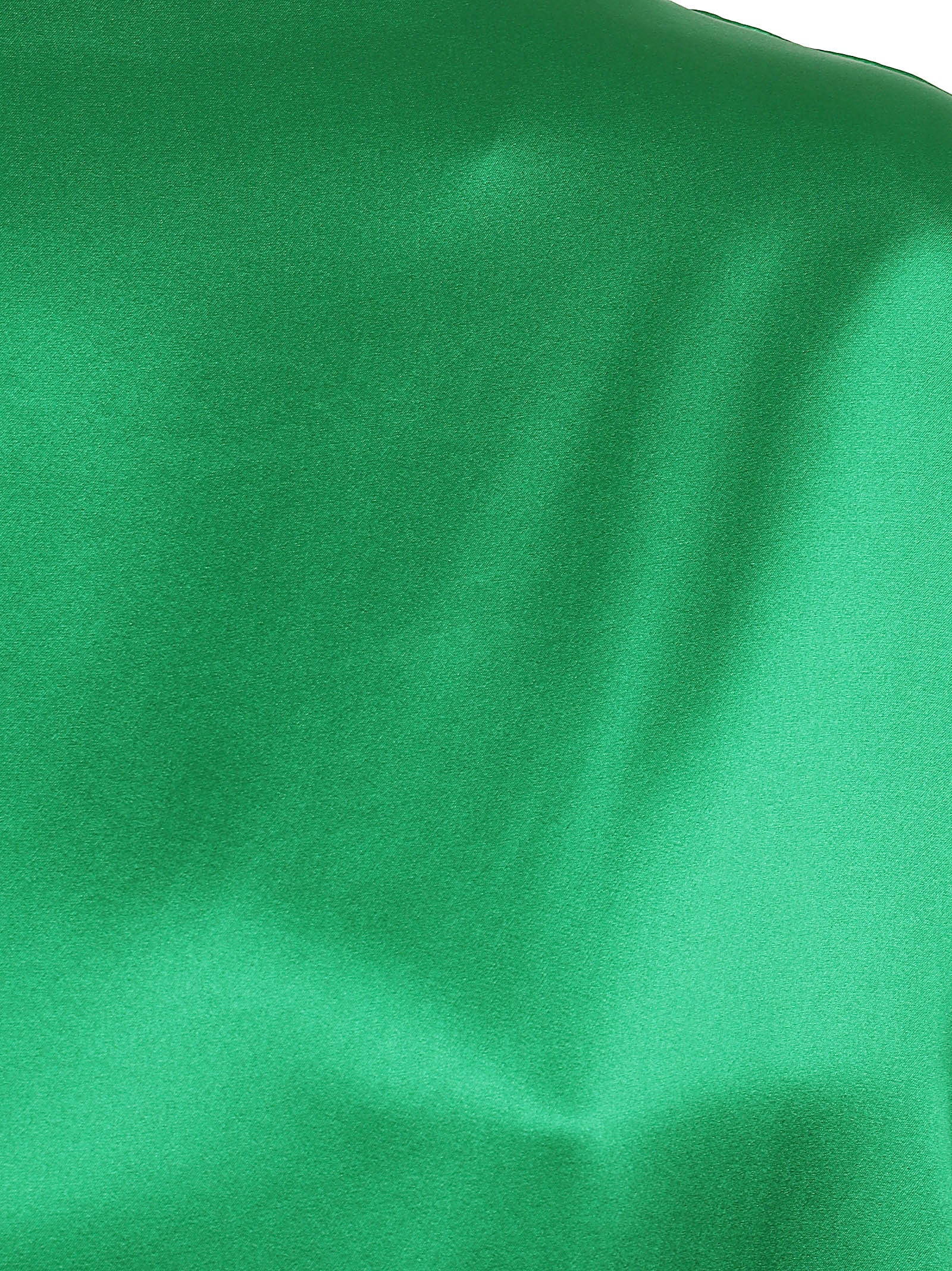 Vibrant Green Silk Dress with V-Neckline