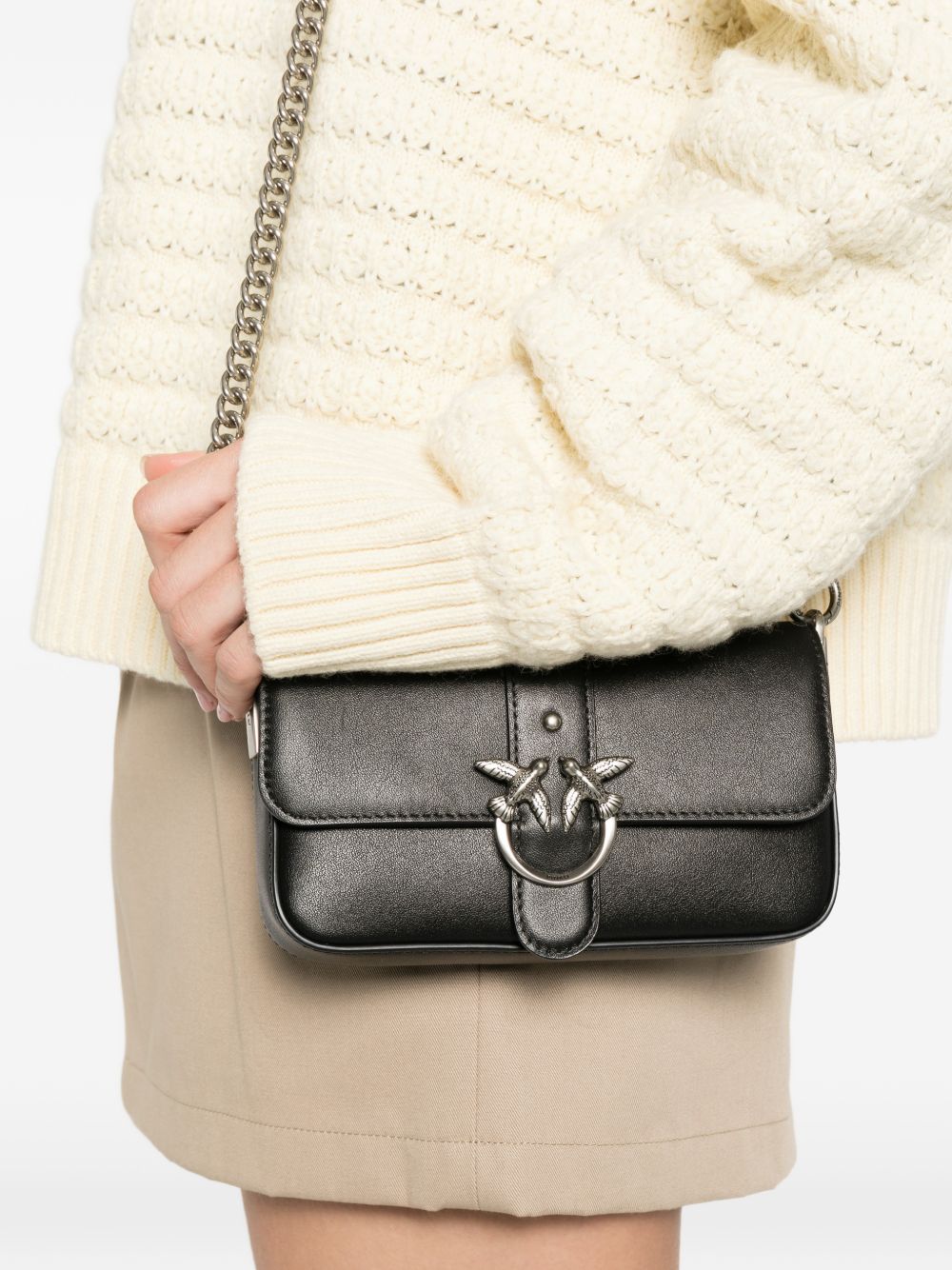Rectangular Black Leather Bag
