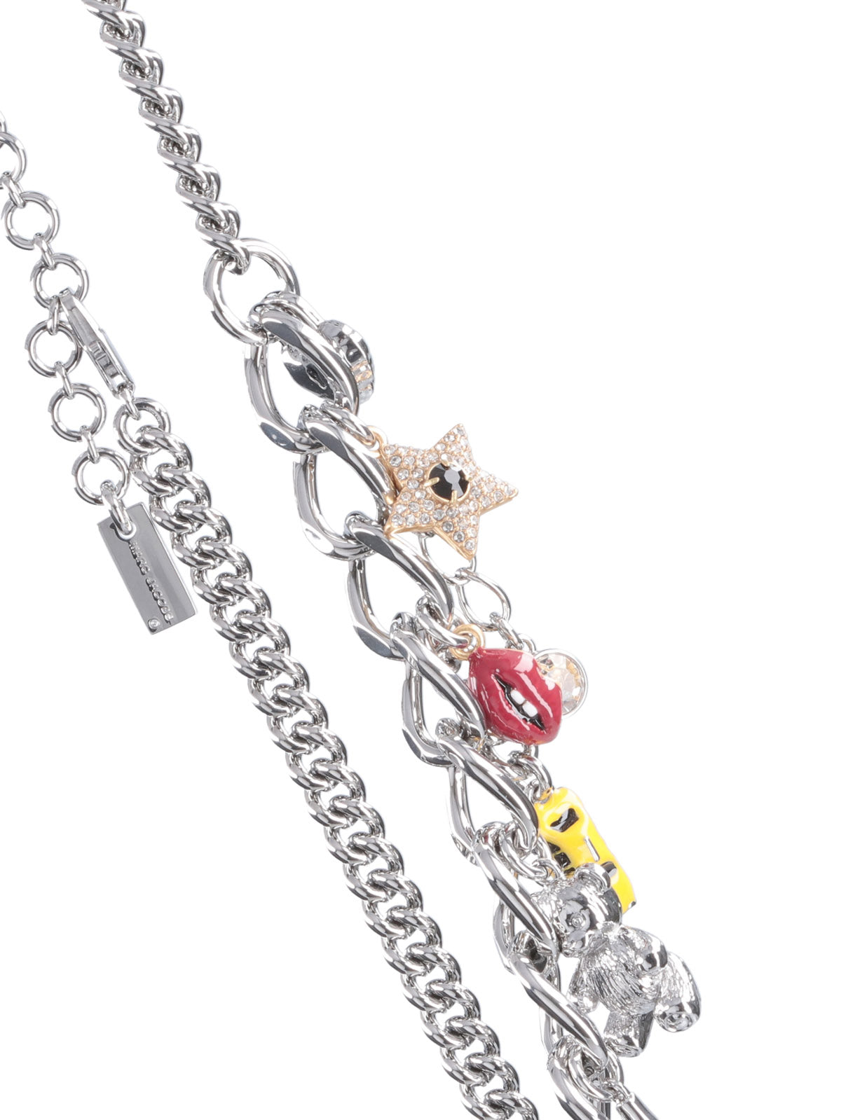 Silver Trinket Charm Brass Necklace