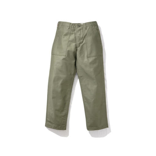 High-Waisted Straight Pants with Front Patch Pockets