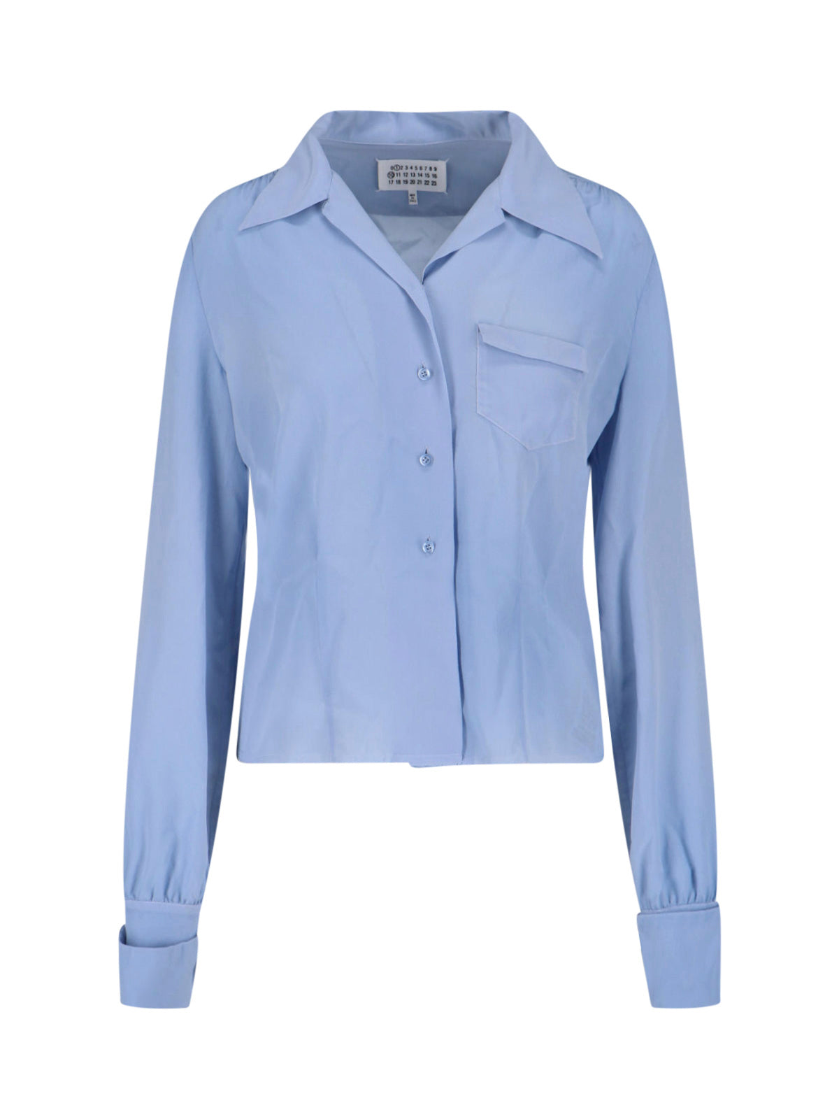 Classic Blue Shirt With Tailored Fit And Button-Down Design