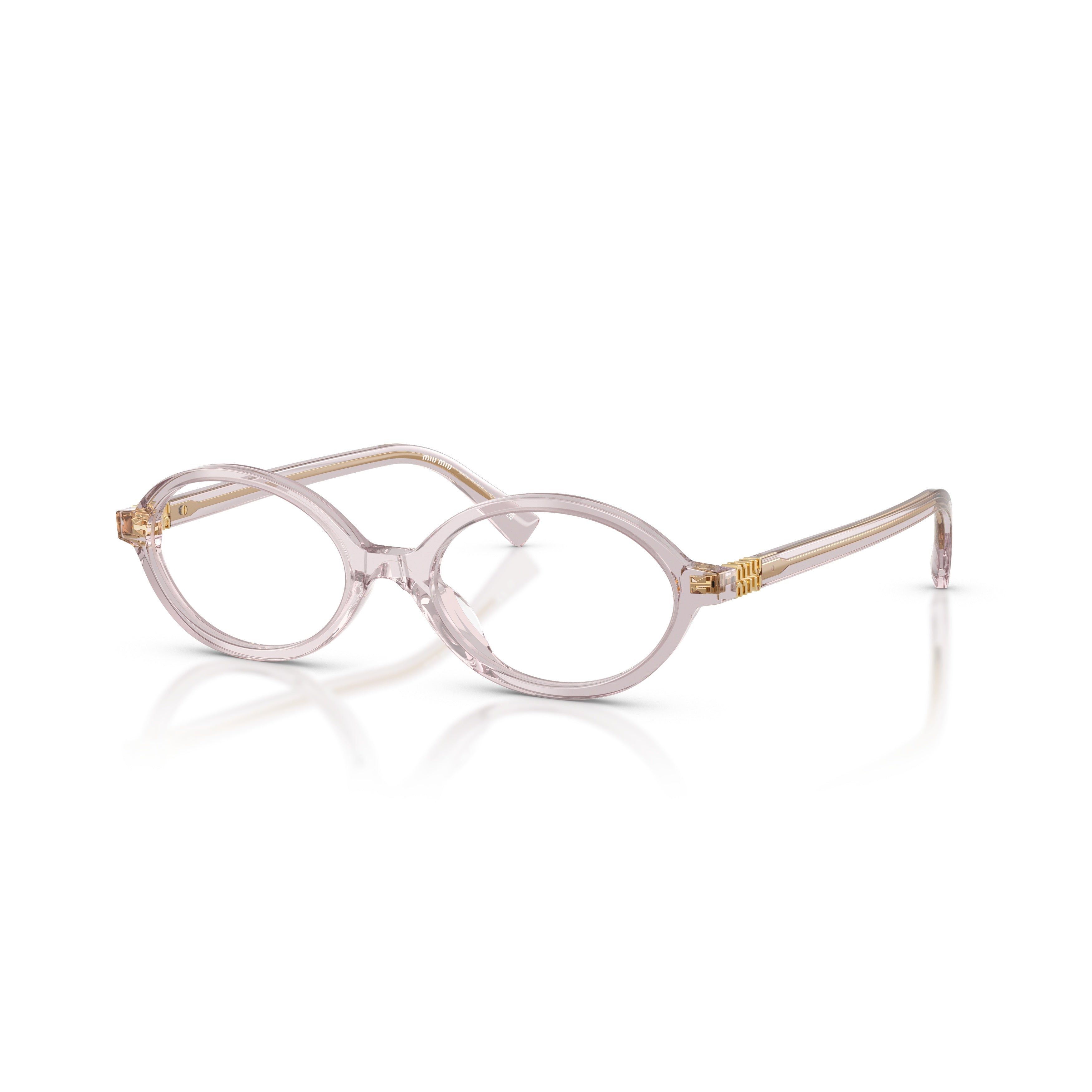 0mu 01xv Translucent Acetate Oval Frame Eyeglasses