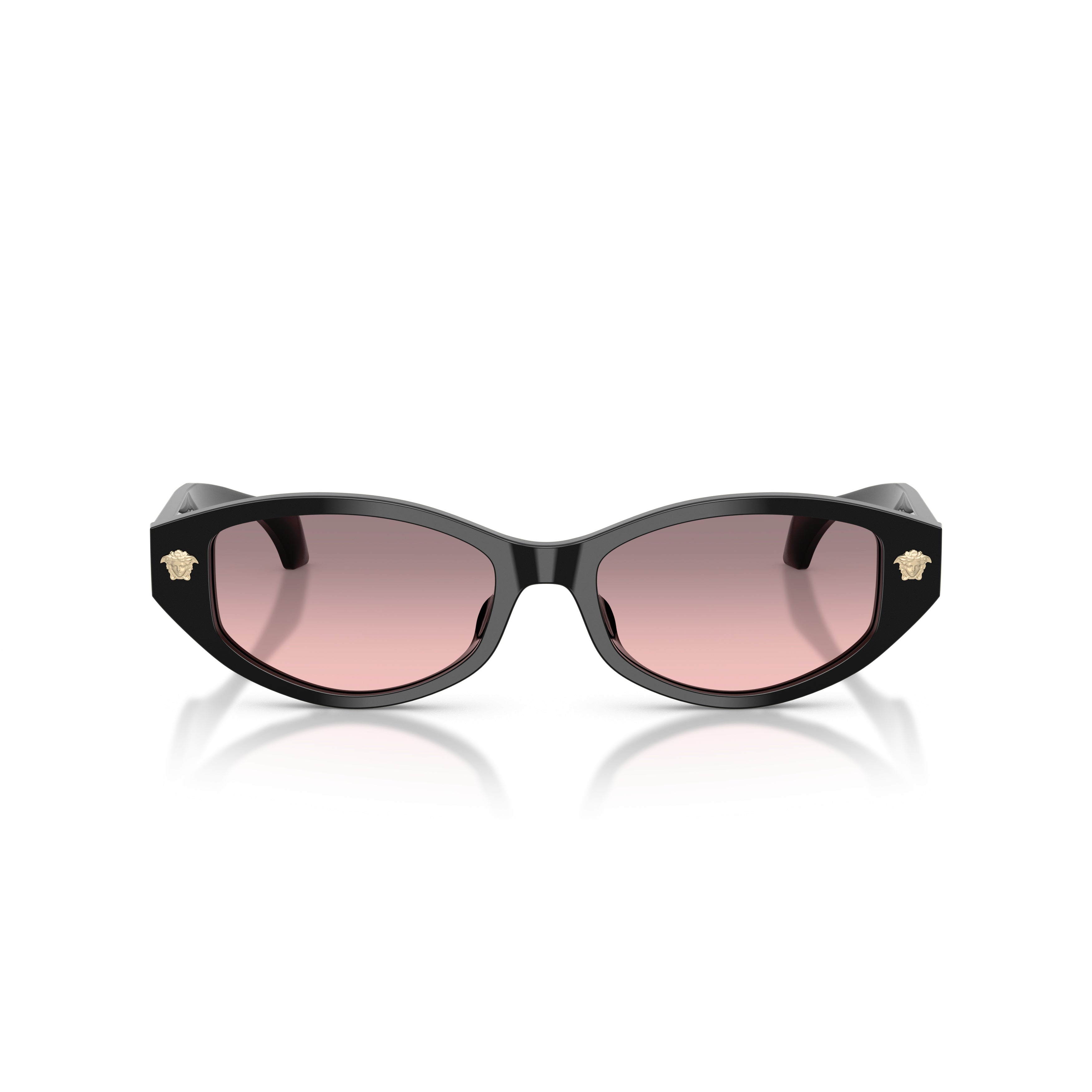 0ve4512d Tortoiseshell Acetate Oval Sunglasses with Gold Medusa Accents