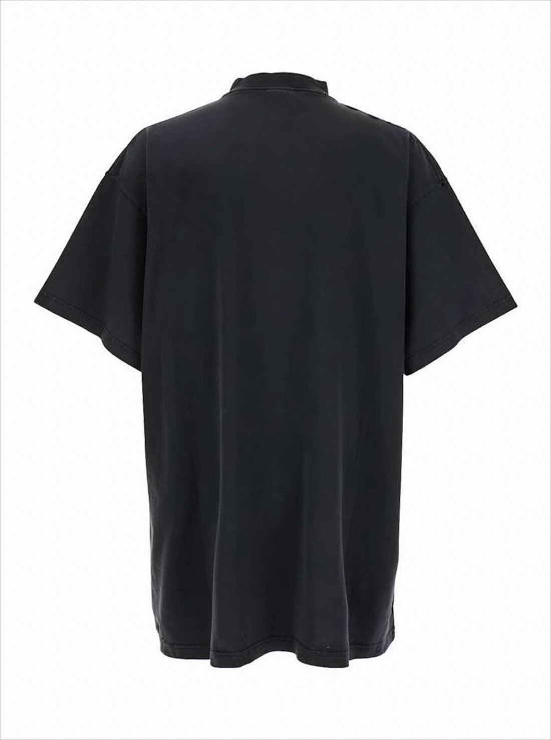 Short-Sleeve T-Shirt with Distressed Neckline