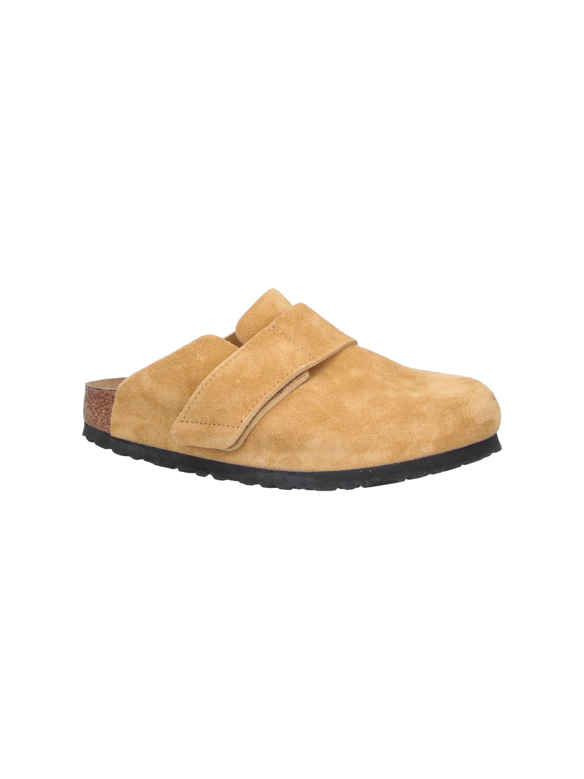 Beige Loma Suede Rounded Toe Mules