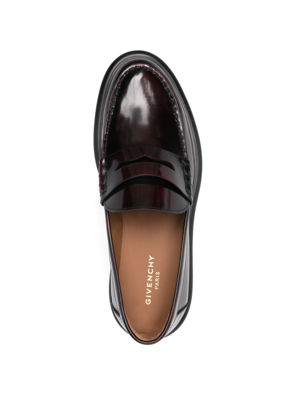 Penny Strap Loafers In Deep Bordeaux Silk