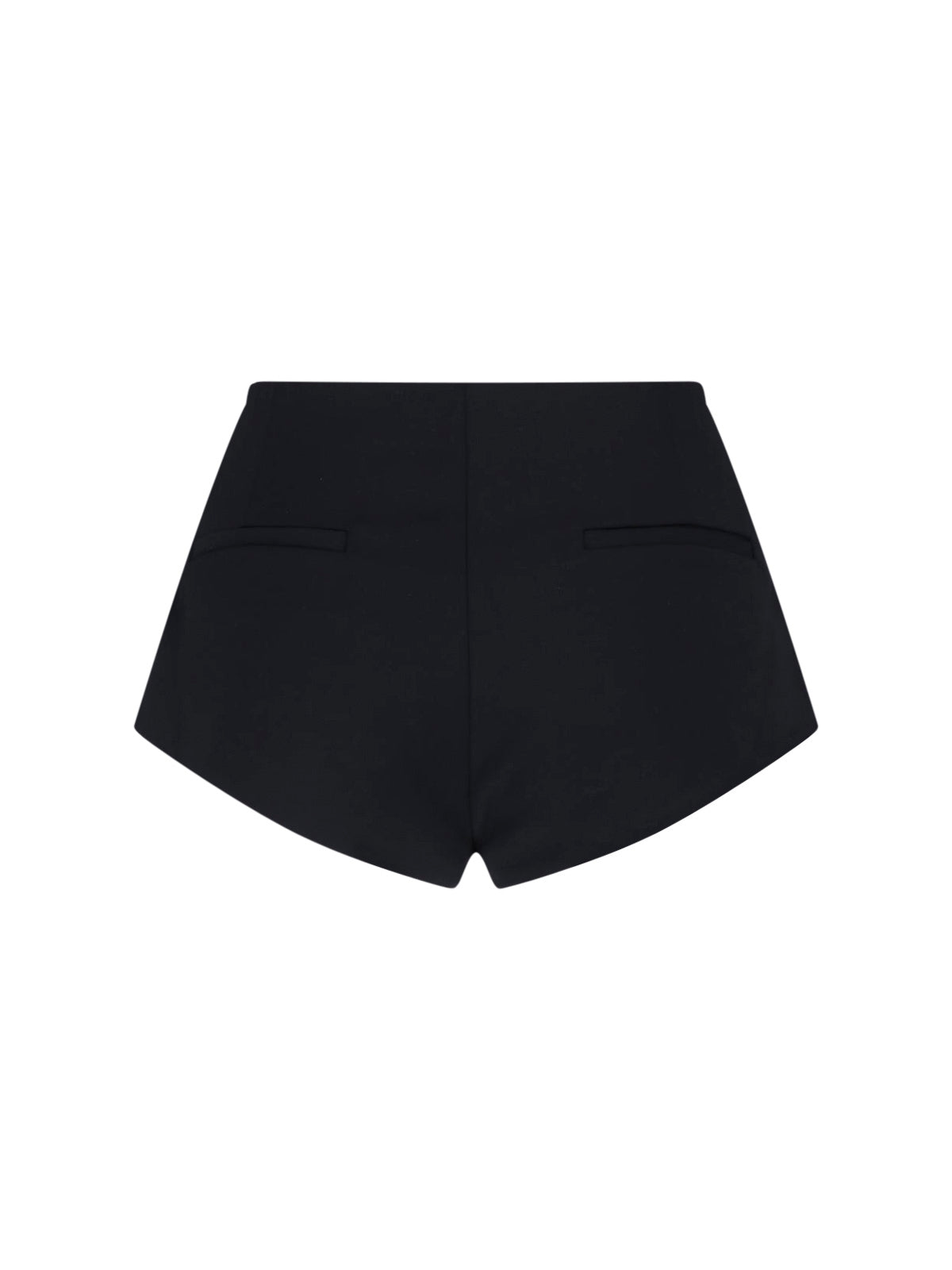 Black Tailored Flared Hem Shorts