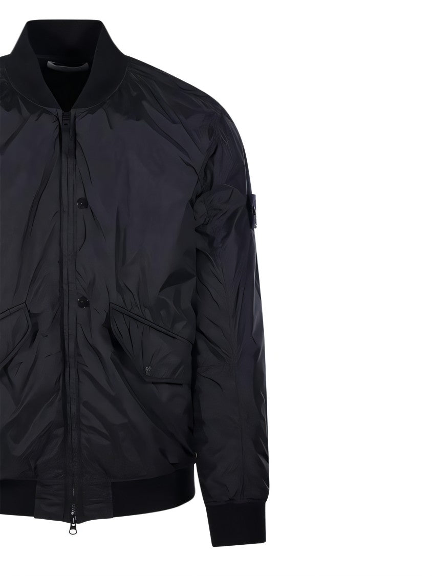 Zip Front Jacket With Oversized Fit